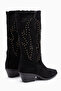 Neira Genuine Leather Black Summer Western Women's Boots - 6