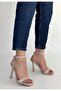 Jowin Beige Patent Leather Heeled Ankle Boots in Belt Sizes