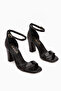Erika Genuine Leather Black Women's Heeled Shoes - 3