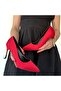 Kinser Red Satin Heeled Shoes - 4