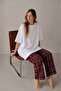 Women's 100% Cotton Patterned Oversize Pajama Set