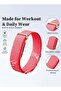 Woven Nylon Sport Loop Band for Fitbit Air – Breathable Elastic Replacement Strap with Secure Hook-and-Loop Fastener – Comfortable Lightweight Wristband - Berry Berry - 4