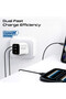 100W 3-Port USB-C Wall Charger, PD 3.2 GaNFast Charging Adapter with Smart Power Distribution, PPS Charging, AI Thermal Protection (Quantum-100) - 4