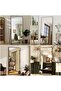 مرآة كبيرة جدًا بتصميم أنيق 180 × 80 سم - إطار معدني أسود وحامل خلفي - 5