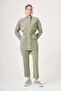 Women's Mesh Detail Trouser Suit Khaki 31447 - 5