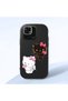 Redmi 10C Compatible Case Camera Protector Black Silicone Couple Phone Case Kitty Pattern