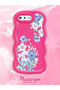 iPhone 7 Plus Compatible Case Camera Protector Red Silicone Couple Phone Case Floral Pattern - 2