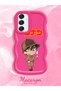 Samsung Galaxy A16 Compatible Case Camera Protector Red Silicone Couple Phone Case Conan Pattern - 2