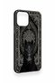 iPhone 12-12Pro Compatible Ethnic Horse Figure Patterned Silicone Case - 3