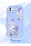Realme C11 2021 Compatible Case Camera Protector Blue Silicone Couple Phone Case Floral Pattern - 2