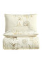 Campo Double 100% Cotton Ranforce Duvet Cover Set Ecru 57 Thread (4 Pieces) 200X220 Ecru - 4