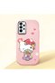Samsung Galaxy A23 Compatible Case Camera Protector Pink Silicone Couple Phone Case with Kitty Pattern