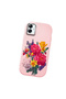 Samsung Galaxy A04E Compatible Case Camera Protector Pink Silicone Couple Phone Case with Floral Pattern - 3