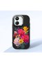 Redmi 13C Compatible Case Camera Protector Black Silicone Couple Phone Case with Floral Pattern