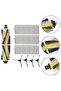 set of 8 replacement main and side brushes for the Bagottet BL509 robot vacuum cleaner, including 1 main roller brush and 4 side brushes. - 2