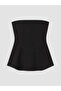 Two Mt Shop Quality Strapless Neckline Peplum Corset Blouse - 6