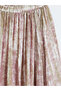 Original Elastic Waist Patterned Flared Skirt - 7