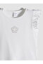 Original Oval Collar Stoned Girls' Undershirt - 4