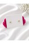Half Flower Earrings – Stylish Women's Earrings with Elegant Stone and Pearl Detailing - 2