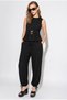 Women's Black Gold Accessory-Embellished Flounce Blouse with Shalwar Trousers Comfortable Wrinkled Suit Bt-2013 60286438 - 4