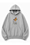 Portrait and Butterfly Printed Hooded 2 Thread Threaded Sweatshirt