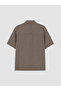 Xside Brown Relax Fit Gabardine Men's Shirt - 6