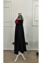 Women's Front Cross-Striped, Interlaced Detailed, Block Patterned, Kiloş Midi Diver Dress - 5