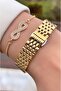 Gold Color - Women's Wristwatch - with Endless Bracelet Gift 010Dkl400-503 - 7