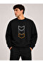 Directional Arrows Printed Crew Neck 2 Thread Sweatshirt