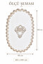 Gold Lace Non-Slip Sole Bath Mat Lace-Edged Washable Bathroom Set Venecca - 5
