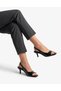Classic Women's Sandals Heel Height Is 5 cm Wrinkled Patent Leather - 2