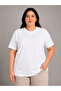 Battal Big Size Basic T-Shirt Crew Neck Comfortable Fit T-Shirt - White - 2