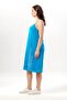 Strappy Yazgı Şile Bezi Summer Short Embroidered Dress Turquoise Trkz - 5