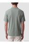 Vizyon New Season Green Polo Collar Men's Pique T-Shirt - 4