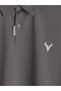 Vizyon New Season Anthracite Polo Collar Men's Sports T-Shirt - 7