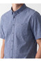 Ozmarka New Season Indigo Regular Fit Canvas Men's Shirt - 3
