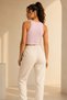 Women's 3-Piece Ribbed & Cotton Crew Neck Sleeveless Crop Tank Top - 7