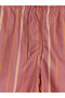 Pink Short Length Striped Men's Swim Shorts - 7