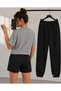 T-Shirt, Sweatpants, Shorts 3-Piece Combination Thin Summer Sweat-Absorbing Women'S/Men's Unisex Model - 2