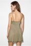Women's Khaki Lace Detailed Rope Strap Side Tie Mini Nightgown Dress 60286446 - 5