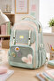 Green Korean Style School Bag with Accessories Primary School - Middle School