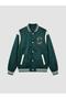 Embroidered College Collar Boys' Puffer Coat (W6)