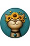 Set of 6 Cute Cat Mdf Coasters 9X9 cm |   Sunflower Themed Uv Printed Decorative Wooden Coasters |   Gift for Cat Lovers - 7