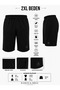 Large Size Elastic Waist Lace-Up Cotton Men's Shorts with Zipper Pocket Detail - 2