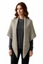 Women's Knitwear Poncho - Knitwear Shoulder Shawl with Glitter Detail