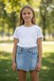 Girl's Denim Shorts Skirt Summer Comfortable Fit Jean Skirt Shorts 3-14 Years - 3