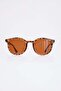 Leopard Patterned Bone Frame Sunglasses