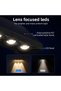 2-pack outdoor solar wall lights, 3-LED lens fence lights, solar outdoor waterproof warm light suitable for porches, terraces, balconies - 2