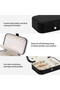 Travel jewelry box, double-layered PU leather storage box, suitable for women and girls, mini portable earring and ring storage box. - 2