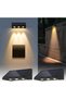 2-pack outdoor solar wall lights, 3-LED lens fence lights, solar outdoor waterproof warm light suitable for porches, terraces, balconies